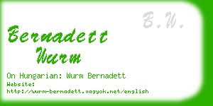 bernadett wurm business card